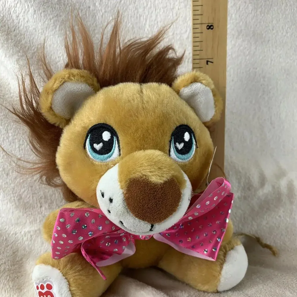 BUILD A BEAR Buddies Lion Plush 2016 Stuffed Animal JoJo Siwa Pink Bow Hair Tie - Picture 12 of 12